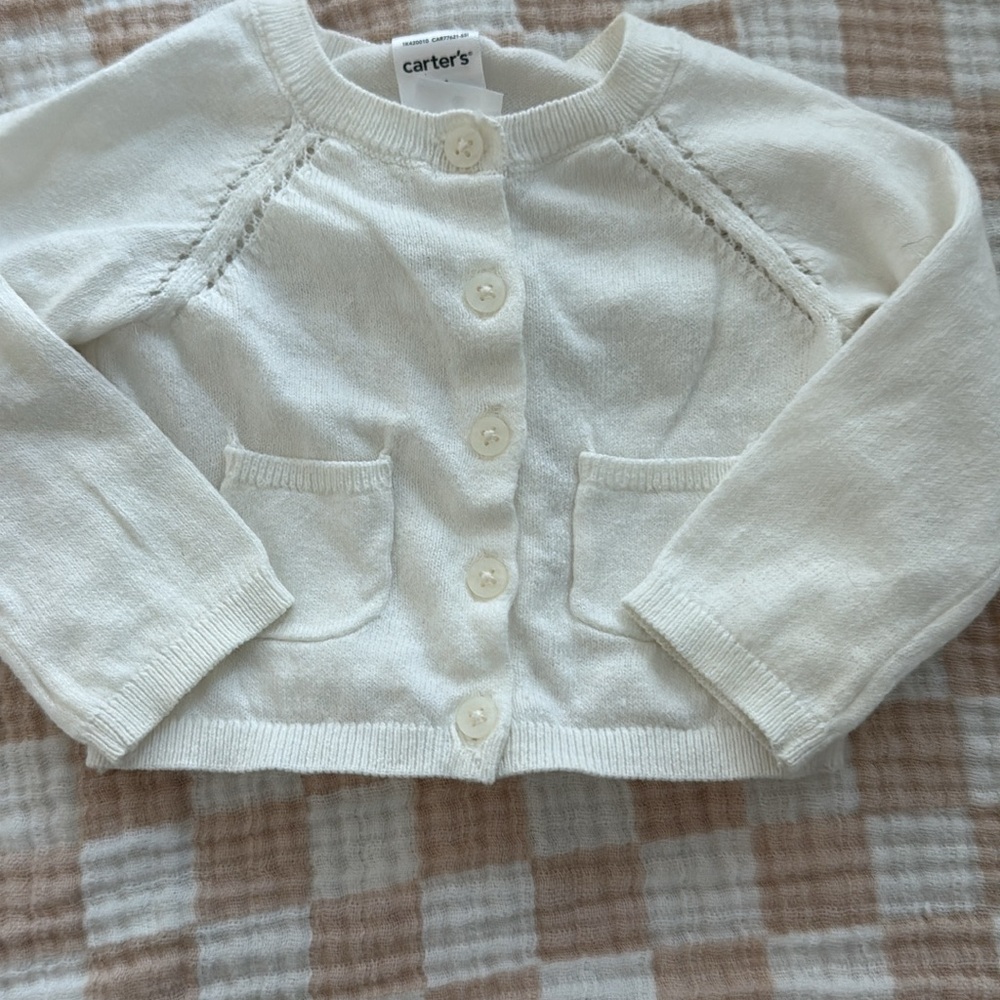 Carter's Ivory Knit Cardigan